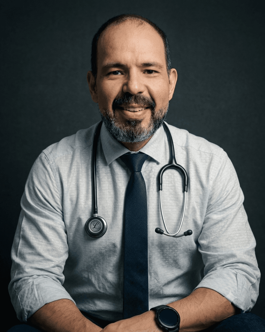 Dr. Elbert Barros, cardiologista — retrato profissional